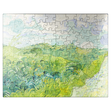 puzzleplate Green Wheat Fields Auvers 1890 by Vincent van Gogh 100 Jigsaw Puzzle
