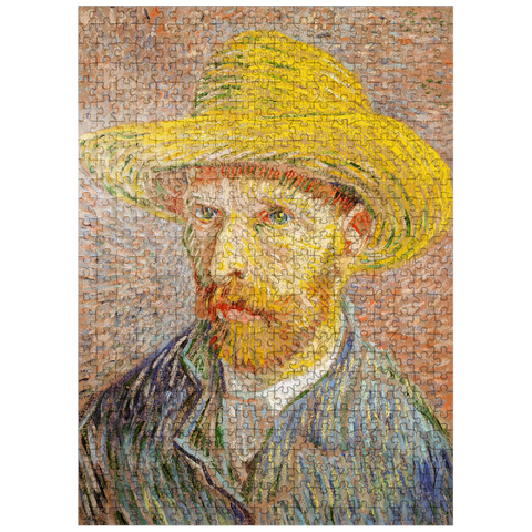 puzzleplate Self-Portrait with a Straw Hat 1887 by Vincent van Gogh 500 Jigsaw Puzzle