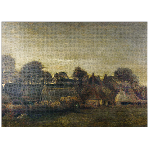 puzzleplate Farming Village at Twilight (1884) by Vincent van Gogh 1000 Jigsaw Puzzle