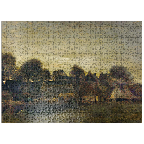 puzzleplate Farming Village at Twilight 1884 by Vincent van Gogh 500 Jigsaw Puzzle