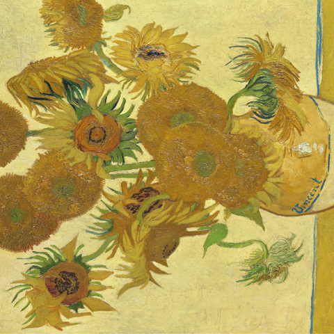Vincent van Goghs Sunflowers 1888 100 Jigsaw Puzzle 3D Modell