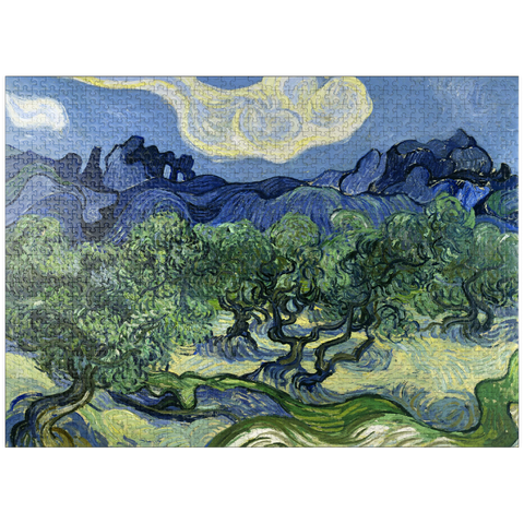 puzzleplate Vincent van Gogh's Olive Trees with the Alpilles in the Background (1889) 1000 Jigsaw Puzzle