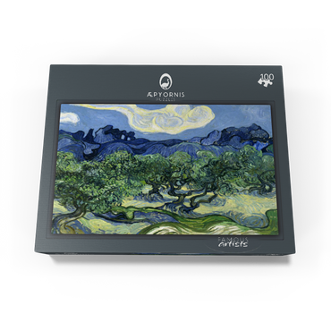 Vincent van Goghs Olive Trees with the Alpilles in the Background 1889 100 Jigsaw Puzzle box view1
