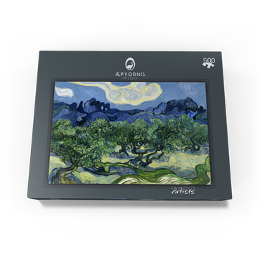 Vincent van Goghs Olive Trees with the Alpilles in the Background 1889 500 Jigsaw Puzzle box view1