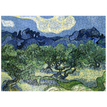 puzzleplate Vincent van Goghs Olive Trees with the Alpilles in the Background 1889 500 Jigsaw Puzzle