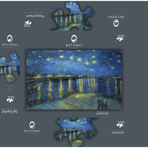 Vincent van Goghs Starry Night Over the Rhone 1888 100 Jigsaw Puzzle box 3D Modell