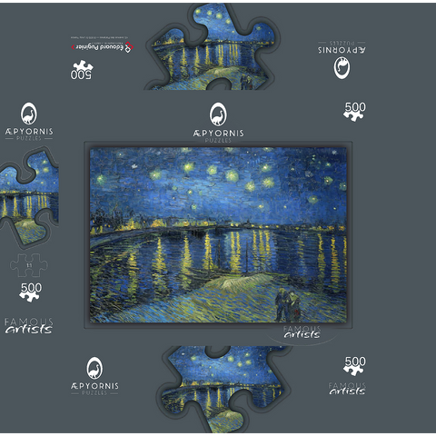 Vincent van Goghs Starry Night Over the Rhone 1888 500 Jigsaw Puzzle box 3D Modell