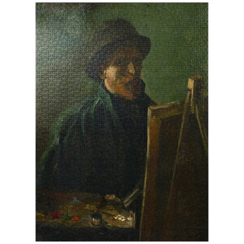 puzzleplate Vincent van Gogh's Self-Portrait with Dark Felt Hat at the Easel (1886) 1000 Jigsaw Puzzle