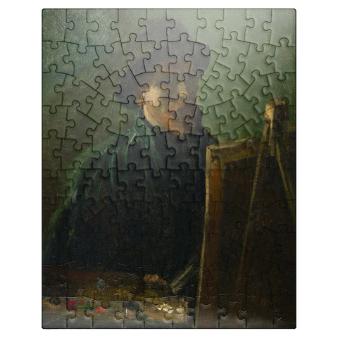 puzzleplate Vincent van Goghs Self-Portrait with Dark Felt Hat at the Easel 1886 100 Jigsaw Puzzle