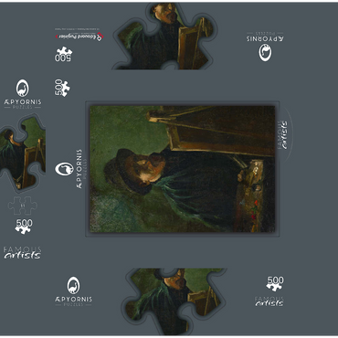 Vincent van Goghs Self-Portrait with Dark Felt Hat at the Easel 1886 500 Jigsaw Puzzle box 3D Modell