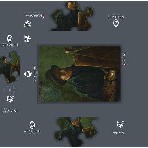 Vincent van Goghs Self-Portrait with Dark Felt Hat at the Easel 1886 500 Jigsaw Puzzle box 3D Modell