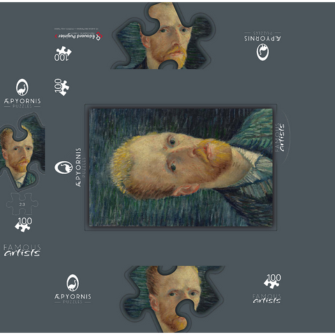 Vincent van Goghs Self-Portrait 1887 100 Jigsaw Puzzle box 3D Modell
