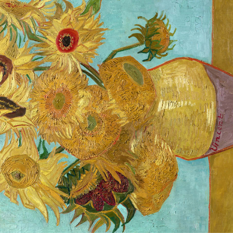 Vincent van Goghs Vase with Twelve Sunflowers 1888-1889 100 Jigsaw Puzzle 3D Modell