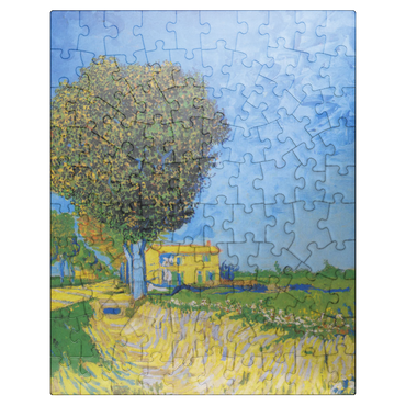 puzzleplate Vincent van Goghs Avenue at Arles with houses 1888 100 Jigsaw Puzzle