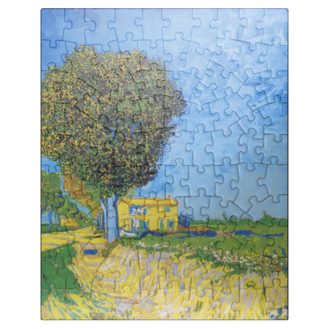 puzzleplate Vincent van Goghs Avenue at Arles with houses 1888 100 Jigsaw Puzzle