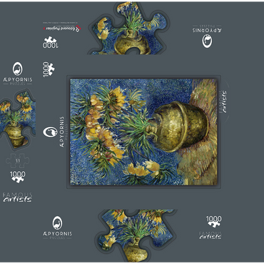 Vincent van Gogh's Imperial Fritillaries in a Copper Vase (1887) 1000 Jigsaw Puzzle box 3D Modell