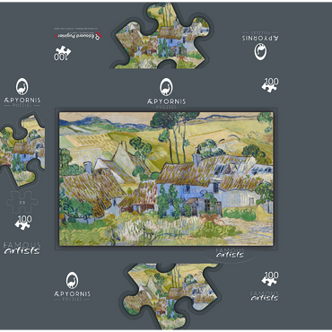 Vincent van Goghs Farms near Auvers 1890 100 Jigsaw Puzzle box 3D Modell