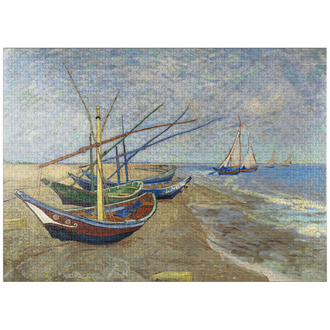 puzzleplate Vincent van Gogh's Fishing Boats on the Beach at Saintes-Maries (1888) 1000 Jigsaw Puzzle