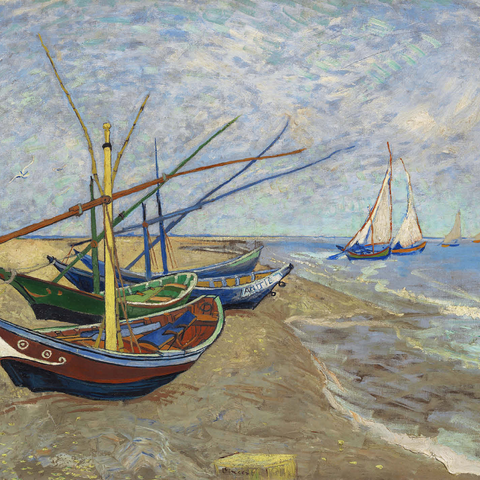Vincent van Gogh's Fishing Boats on the Beach at Saintes-Maries (1888) 1000 Jigsaw Puzzle 3D Modell