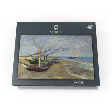 Vincent van Goghs Fishing Boats on the Beach at Saintes-Maries 1888 100 Jigsaw Puzzle box view1