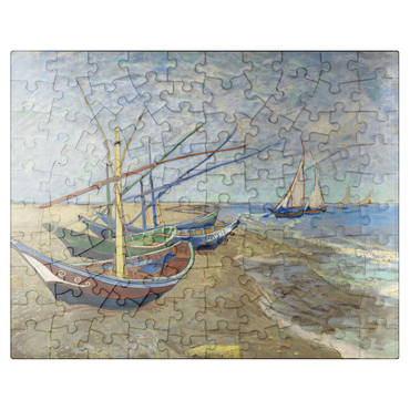 puzzleplate Vincent van Goghs Fishing Boats on the Beach at Saintes-Maries 1888 100 Jigsaw Puzzle