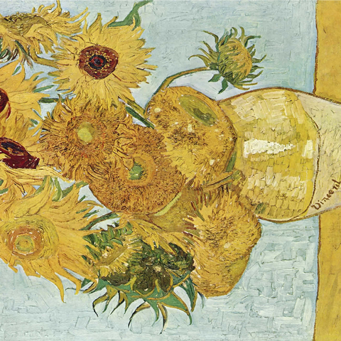 Vincent van Gogh's Vase with Twelve Sunflowers (1888-1889) 1000 Jigsaw Puzzle 3D Modell