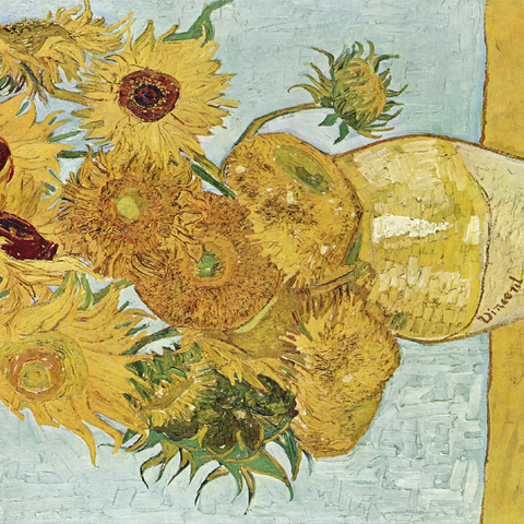Vincent van Goghs Yellow Vase with Twelve Sunflowers 1888-1889 500 Jigsaw Puzzle 3D Modell