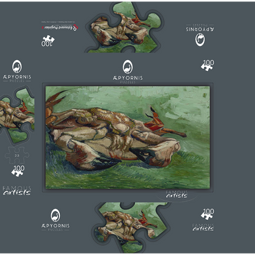 Vincent van Goghs Crab on its Back 1888 100 Jigsaw Puzzle box 3D Modell