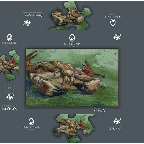 Vincent van Goghs Crab on its Back 1888 100 Jigsaw Puzzle box 3D Modell