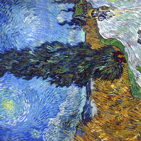 Vincent van Gogh's Road with Cypress and Star (1890) 1000 Jigsaw Puzzle 3D Modell