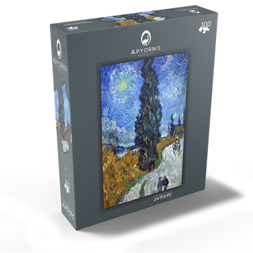 Vincent van Goghs Road with Cypress and Star 1890 100 Jigsaw Puzzle box view1