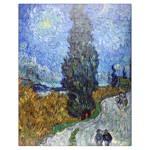 puzzleplate Vincent van Goghs Road with Cypress and Star 1890 100 Jigsaw Puzzle