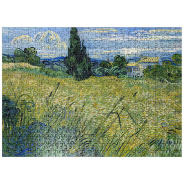 puzzleplate Vincent van Goghs Green Wheat Field with Cypress 1889 500 Jigsaw Puzzle