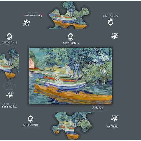 Vincent van Goghs Bank of the Oise at Auvers 1890 500 Jigsaw Puzzle box 3D Modell