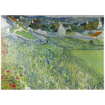 puzzleplate Vincent van Gogh's Vineyards at Auvers (1890) 1000 Jigsaw Puzzle
