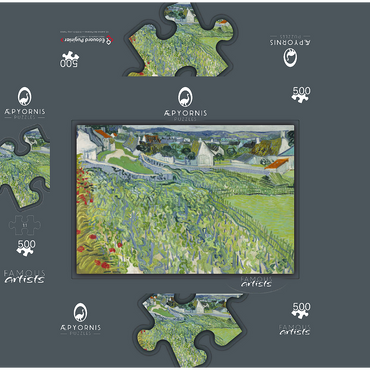 Vincent van Goghs Vineyards at Auvers 1890 500 Jigsaw Puzzle box 3D Modell