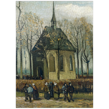 puzzleplate Vincent van Gogh's Congregation Leaving the Reformed Church in Nuenen (1884) 1000 Jigsaw Puzzle