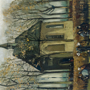 Vincent van Goghs Congregation Leaving the Reformed Church in Nuenen 1884 100 Jigsaw Puzzle 3D Modell
