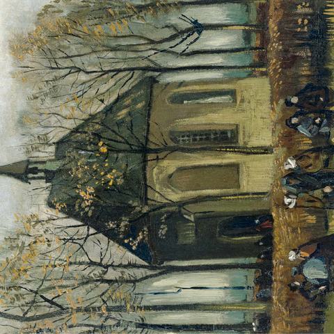 Vincent van Goghs Congregation Leaving the Reformed Church in Nuenen 1884 100 Jigsaw Puzzle 3D Modell