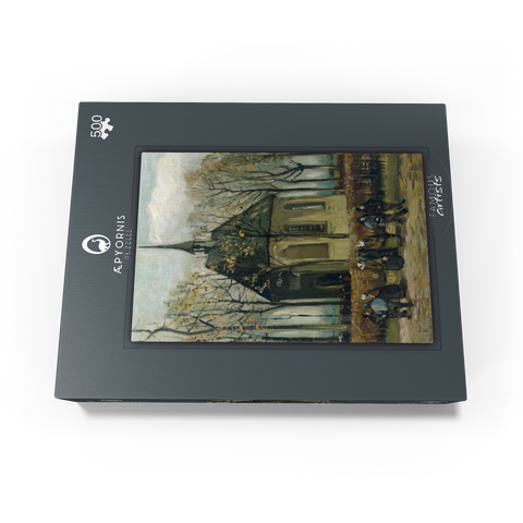 Vincent van Goghs Congregation Leaving the Reformed Church in Nuenen 1884 500 Jigsaw Puzzle box view1
