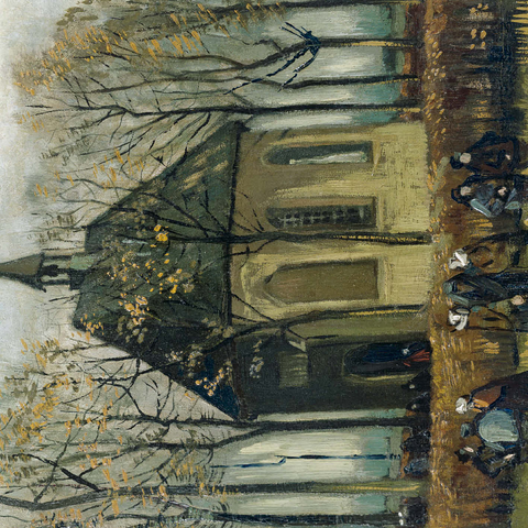 Vincent van Goghs Congregation Leaving the Reformed Church in Nuenen 1884 500 Jigsaw Puzzle 3D Modell
