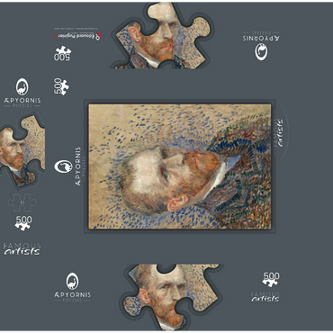 Vincent van Goghs Self-Portrait 1887 500 Jigsaw Puzzle box 3D Modell