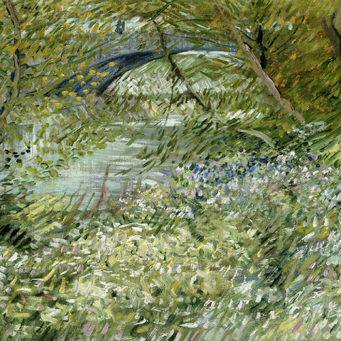 Vincent van Goghs River Bank in Springtime 1887 100 Jigsaw Puzzle 3D Modell