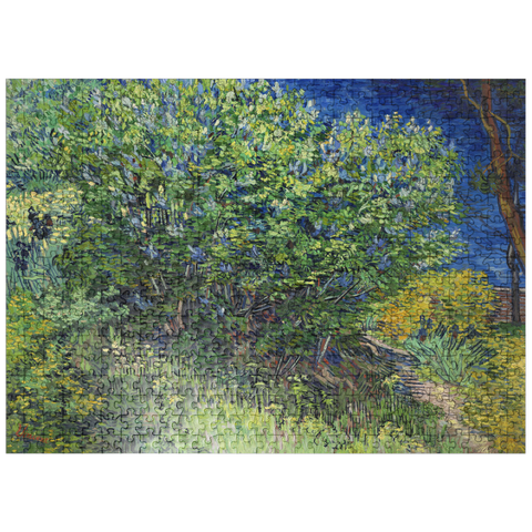puzzleplate Vincent van Goghs Lilac Bush 1889 500 Jigsaw Puzzle