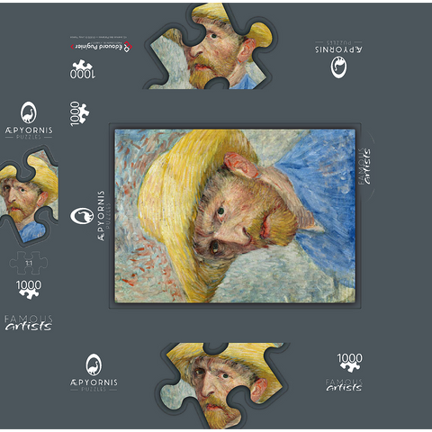 Vincent van Gogh's Self-Portrait (1887) 1000 Jigsaw Puzzle box 3D Modell