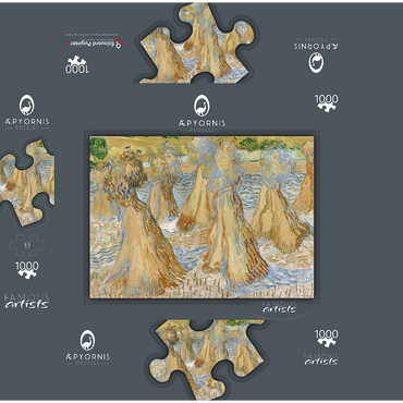 Vincent van Gogh's Sheaves of Wheat (1890) 1000 Jigsaw Puzzle box 3D Modell