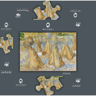 Vincent van Goghs Sheaves of Wheat 1890 500 Jigsaw Puzzle box 3D Modell