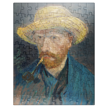 puzzleplate Vincent van Goghs Self-Portrait with Straw Hat and Pipe 1887 100 Jigsaw Puzzle
