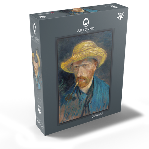 Vincent van Goghs Self-Portrait with Straw Hat and Pipe 1887 500 Jigsaw Puzzle box view1