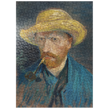 puzzleplate Vincent van Goghs Self-Portrait with Straw Hat and Pipe 1887 500 Jigsaw Puzzle